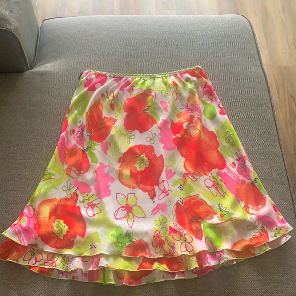 Y2k Skirtology floral ruffle skirt